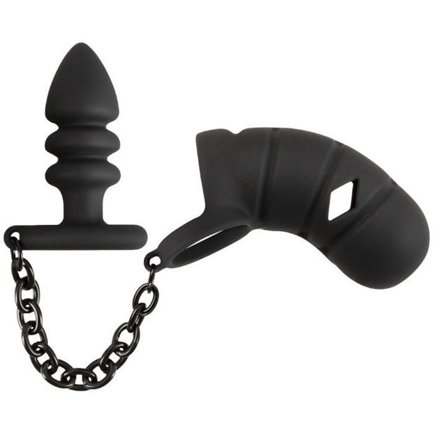 Black Velvet – Cockcage with Plug