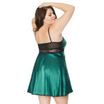 Coquette - Babydoll & String Émeraude 3x4x
