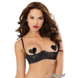 dg9386 Dreamgirl- Soutien-gorge à bonnets ouverts BLK